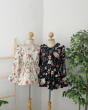 Floral Ruffle Tops - Snow