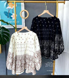 Pleated Boho Tops