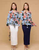 Printed peplum Top - Zahrah